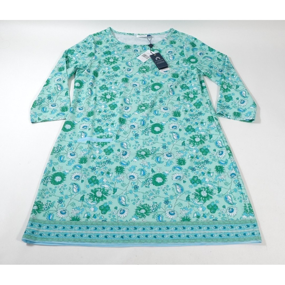 Cabana Life Shift Dress Womens L Aqua Floral Cabana Shift Dress UPF 50+